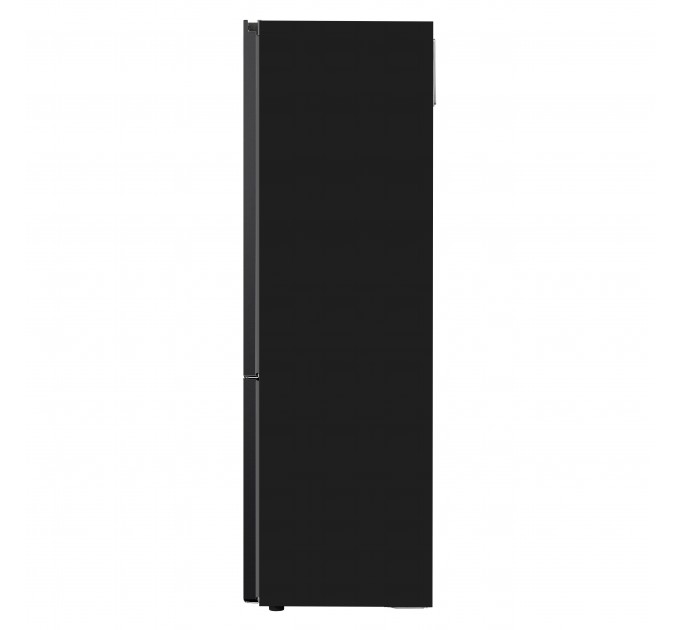 Холодильник LG з нижн. мороз., 203x60х68, холод.відд.-277л, мороз.відд.-110л, 2дв., E, NF, інв., диспл зовн., Fresh Сonverter, Metal Fresh, чорний