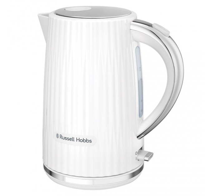Электрочайник Russell Hobbs Eden, 1.7л, нержавеющая сталь, пластик, белый