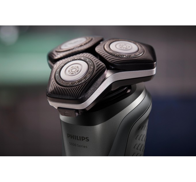 Бритва електр. Philips Series 5000 роторная, 9Вт, бритв.головок-3, Li-Ion, сух.+влажн., триммер, чехол, серый
