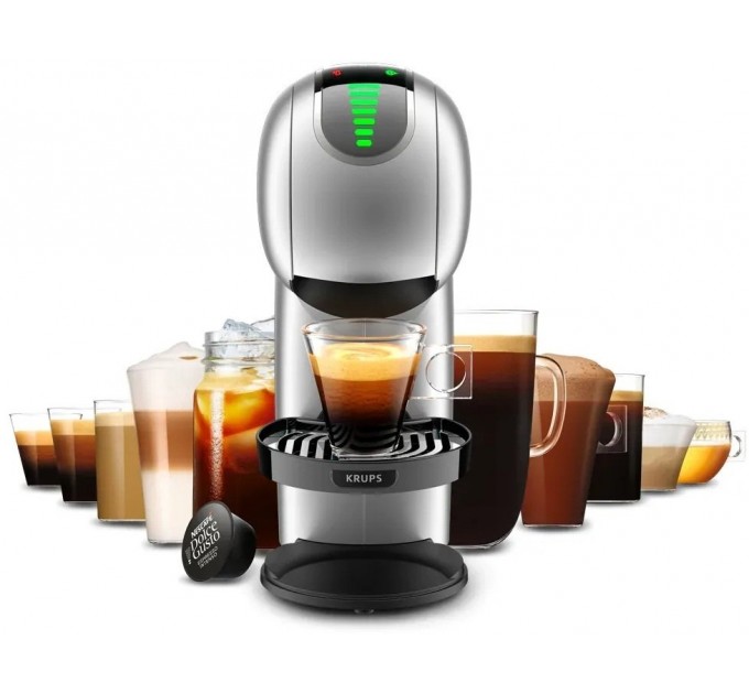 Кофеварка Krups капсульная Dolce Gusto Genio S Touch 0.8л, капсулы, сенсорное управление, серебристый