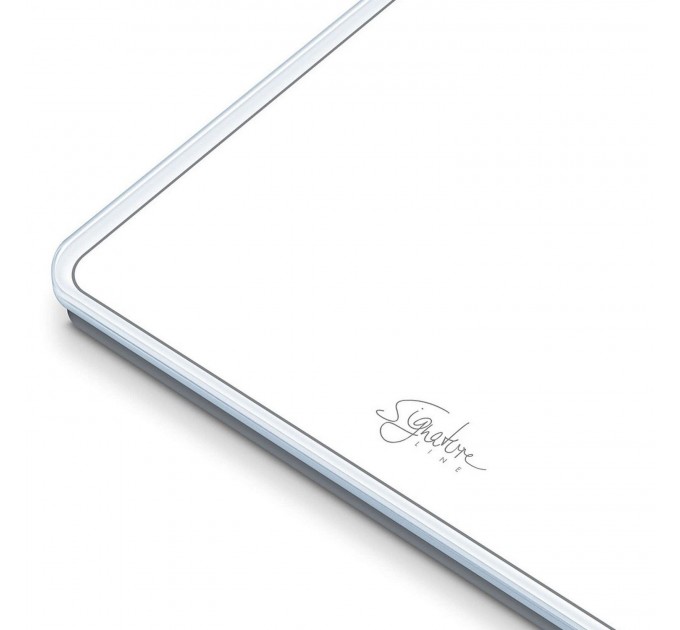 Весы Beurer напольные, 200кг, большой дисплей, AAAx3 в компл, стекло, белый