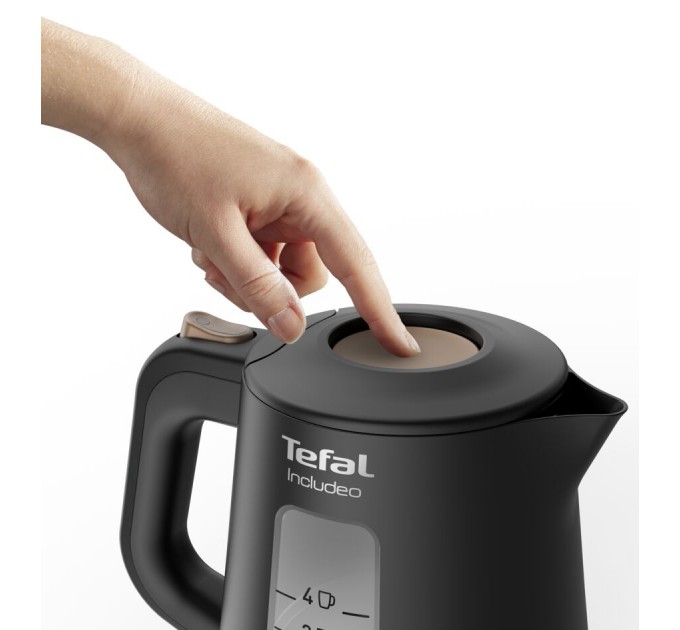 Электрочайник Tefal Includeo 1л, пластик, черный