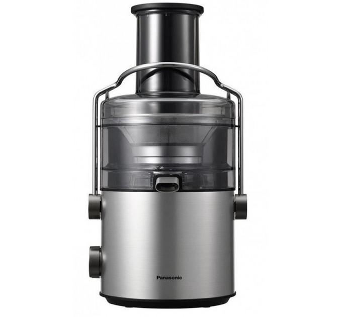 Соковитискач Panasonic відцентрований 1000Вт, чаша-1.5л, жмих-2л, жолоб на ціле яблуко, пластик/метал, чорний
