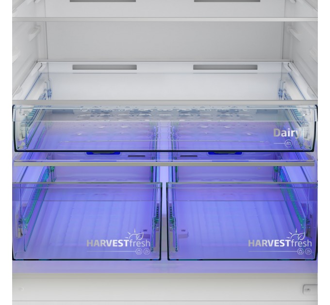 Холодильник Beko з нижн. мороз., 193x83x76, xолод.відд.-400л, мороз.відд.-170л, 2дв., А+, NF, HarvestFresh, інвертор, нерж