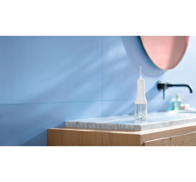 Іригатор Philips портативний Sonicare Cordless Power Flosser 3000, чаша 250 мл, чохол, 2 насадки , білий