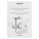 М'ясорубка ARDESTO, 2000Вт, продук.-1.9кг/хв, 3 решітки + для ковб., кеббе, 3 терки, пластик, біло-сріблястий