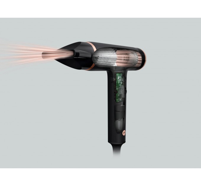 Фен Rowenta T-Shape Maestria Nano, 1700Вт, 3 режими, дифузор, іоніз-я, хол. обдув, чорний