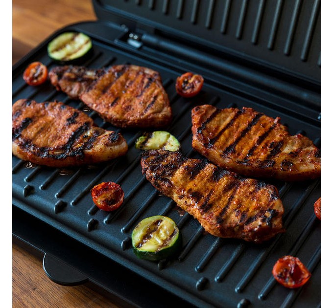 Гриль George Foreman прижимний Fit Grill Large 2400Вт, темп. режимів-1, пластик, чорний