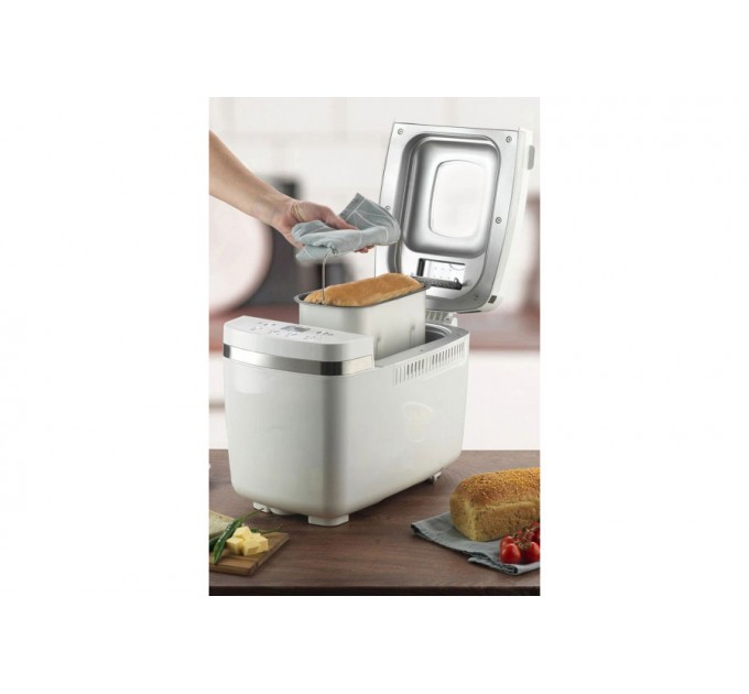 Хлебопечка Gorenje 750Вт, программ-14, макс.вес -1.350кг, форма прямоугольник, пластик, белый