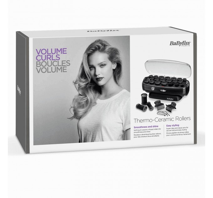 Бигуди термо Babyliss, 50Вт, 90-140 °C, кейс, керамика, черный