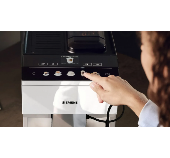 Кофемашина Siemens 1.9л, зерно + молоко, автомат.капучинатор, авторецептов - 10, белый