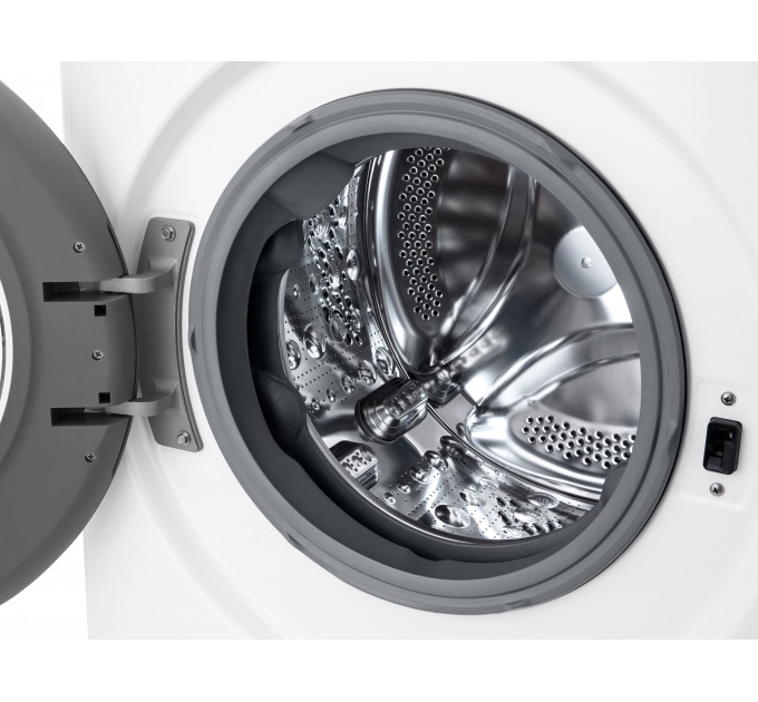 Пральна машина LG фронтальна, 10кг, 1400, A, 57см, дисплей, пара, інвертор, білий