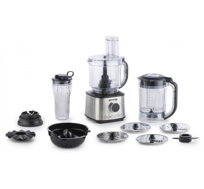 Кухонна машина Gorenje 1500Вт, чаша-пластик, корпус-метал/пластик, чорний