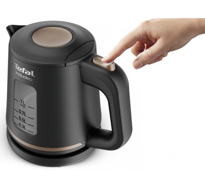 Электрочайник Tefal Includeo 1л, пластик, черный
