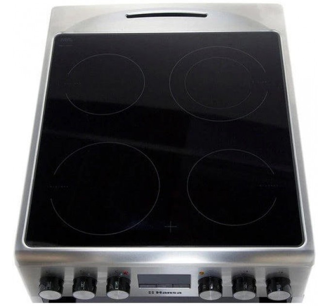 Плита Hansa электрическая стеклокерамическая, 65л, 50x60см, дисплей, конвекция, нерж