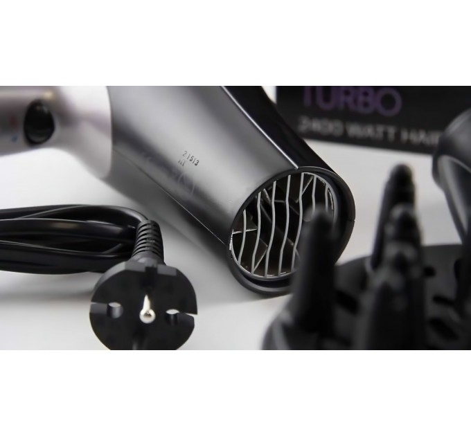 Фен Remington Pro-Air Turbo, 2400Вт, режимов-3, дифузор,турмалиновая иониз-я, хол. обдув, черный