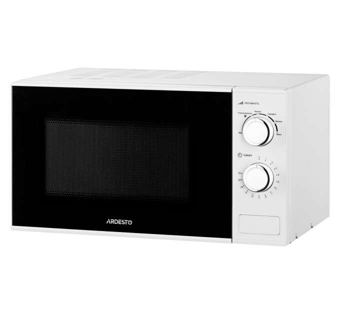 Микроволновая печь ARDESTO, 23л, мех. управл., 900Вт, откр.кнопкой, белый