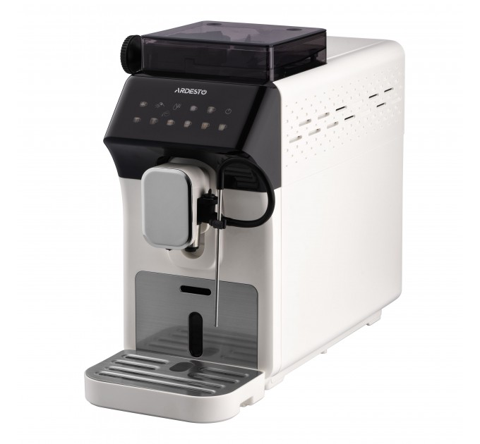 Кавомашина ARDESTO, 2л, зерно, автомат.капуч, дисплей, авторецептів -9, біло-чорний