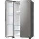 Холодильник SBS Gorenje, 179х67х92см, 2 дв., 356(191)л, А++, NF+, Инв. , Зона св-ти, Внешн.диспл, матовый серый