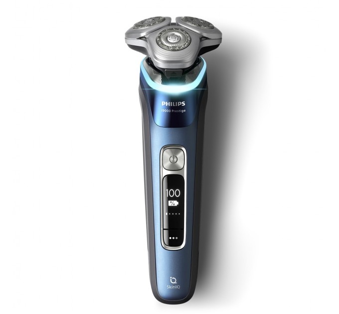 Бритва електр. Philips Series i9000 Prestige SkinIQ роторная, бритв.головок-3, Li-Ion, сух.+влажн., триммер,индикат. заряда, тверд. чехол, синий