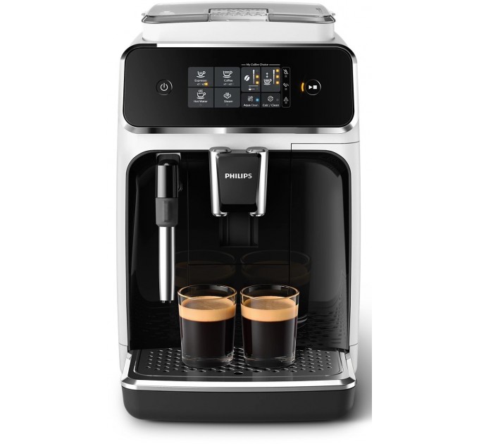 Кофемашина Philips Series 2300, 1.8л, зерно+мол., дисплей, авторецептов -2, белый