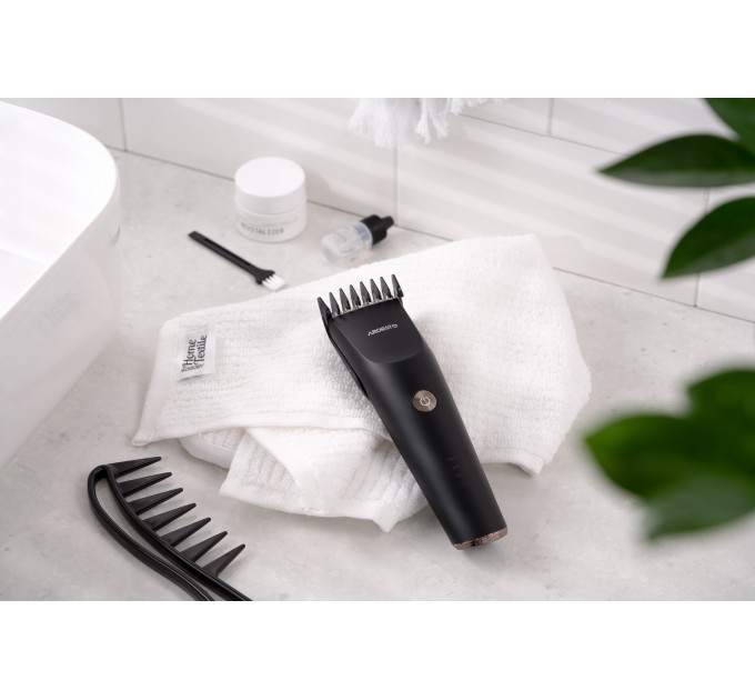 Машинка для стрижки ARDESTO HC-Y22-B, мережа+акум., насадок-1, сталь+кераміка, чорний