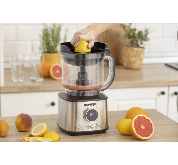 Кухонна машина Gorenje 1500Вт, чаша-пластик, корпус-метал/пластик, чорний