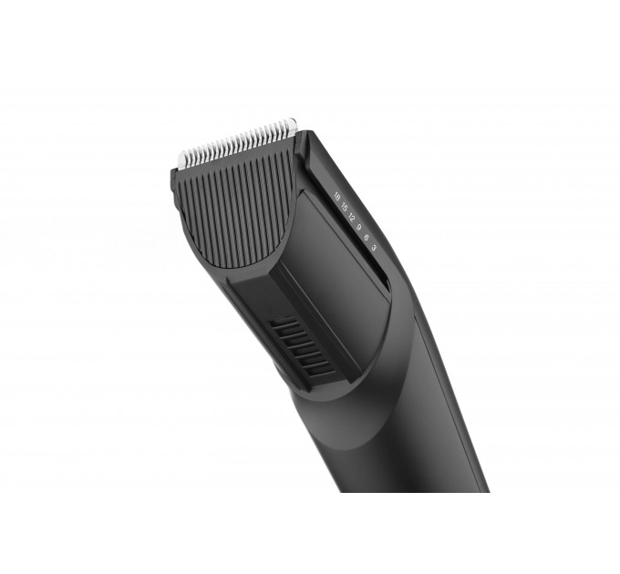 Машинка для стрижки ARDESTO HC-Y22-B, мережа+акум., насадок-1, сталь+кераміка, чорний