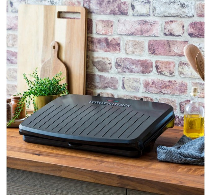 Гриль George Foreman прижимний Fit Grill Large 2400Вт, темп. режимів-1, пластик, чорний