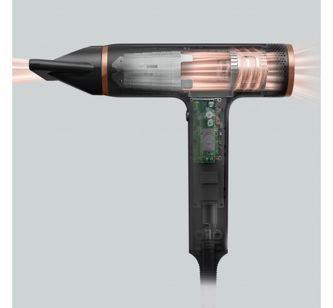 Фен Rowenta T-Shape Maestria Nano, 1700Вт, 3 режими, дифузор, іоніз-я, хол. обдув, чорний