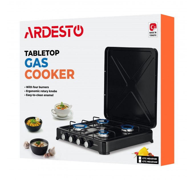 Плитка настольная ARDESTO газовая, тип газа LPG, конф. - 4, черный