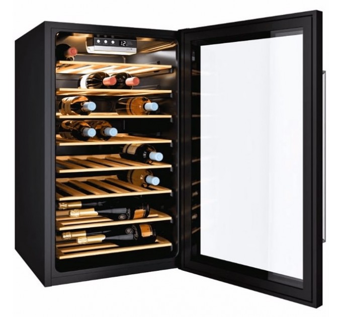 Холодильник Candy для вина, 84.5x49х55, холод.відд.-118л, зон - 1, бут-41, ST, дисплей, чорний