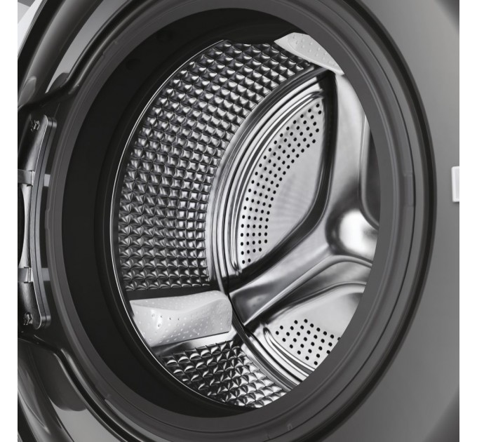 Стирально-сушильная машина Haier фронтальная, 8(5)кг, 1400, A, 46см, дисплей, пар, инвертор, люк черный, прямой привод, серебристый
