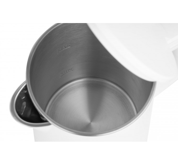 Электрочайник ARDESTO 1.5л, Strix, двойные стенки, глянец, белый