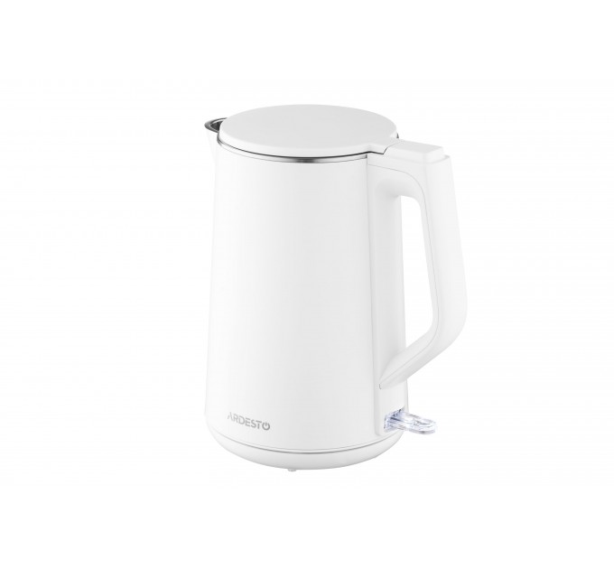 Электрочайник ARDESTO 1.5л, Strix, двойные стенки, глянец, белый