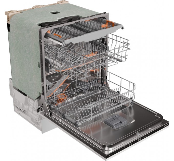 Посудомийна машина Gorenje вбудовувана, 16компл., A+++, 60см, AquaStop, автоматичне відчинення, сенсорн.упр, 3и кошики, білий