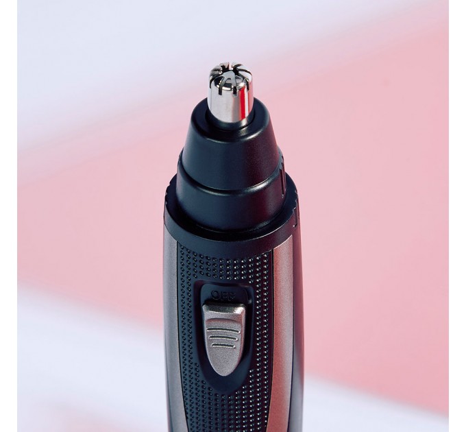 Набор триммеров Remington WORKS для бороды, усов, носа, ушей, сеть+1хАА, чехол, расческа, сталь, черный