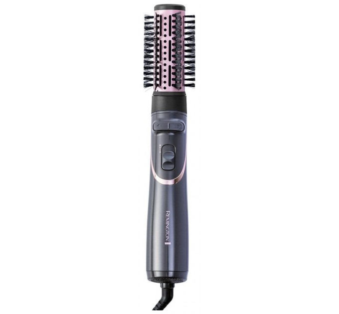 Фен-щетка Remington Curl & Straight Confidence, 800Вт, режимов-2, иониз-я, вращ., хол. обдув, кейс, керамика, серый