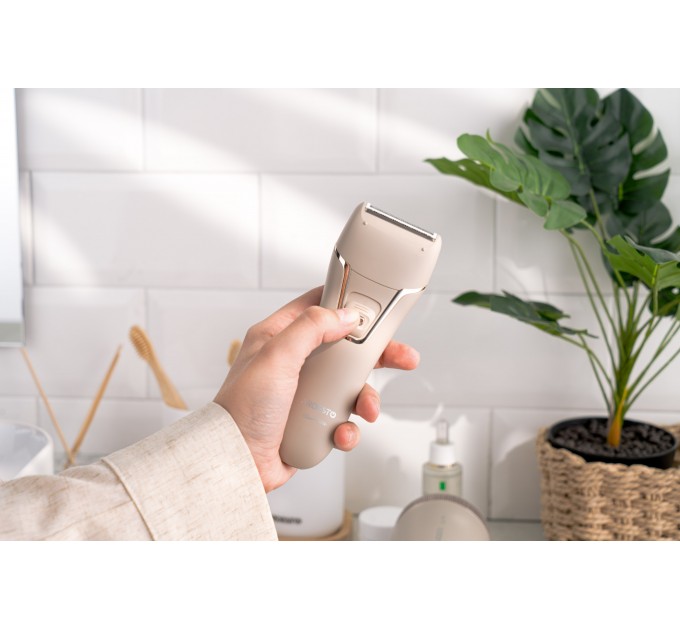 Эпилятор ARDESTO 2в1 Pearl Cream LESH-Y700PERL, пинцетный, аккумул., пинцет.-18, сух., насадок-2, бежевый