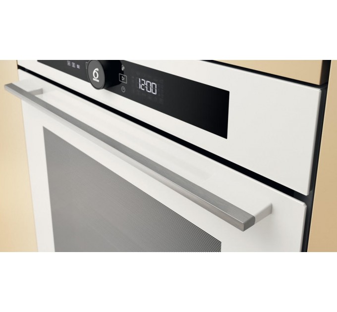 Духова шафа Whirlpool електрична, 73л, A+, дисплей, конвекція, піроліз, телескопічні напрямні, білий