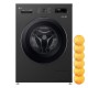 Стиральная машина LG фронтальная, 6.5кг, 1200, A+++, 44см, дисплей, пар, инвертор, черный