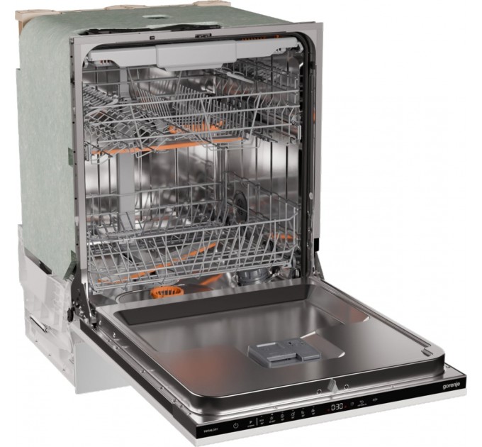 Посудомийна машина Gorenje вбудовувана, 16компл., A+++, 60см, AquaStop, автоматичне відчинення, сенсорн.упр, 3и кошики, білий