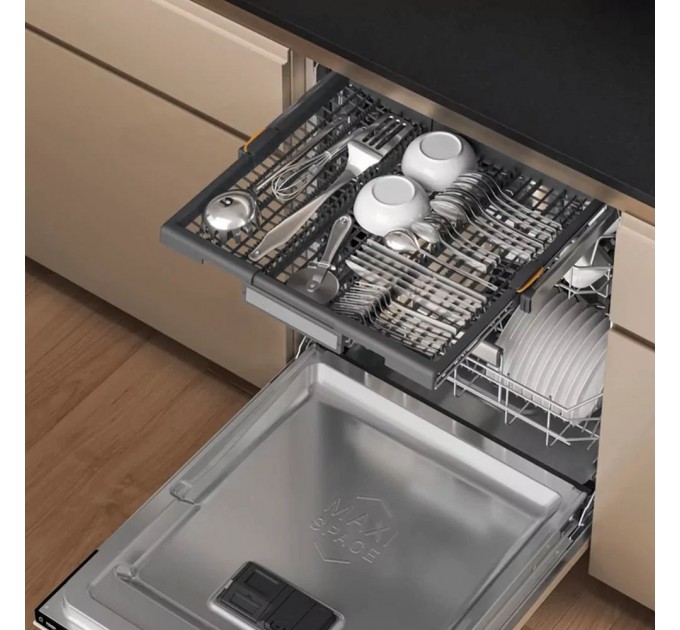 Посудомоечная машина Whirlpool встраиваемая, 15компл., A+++, 60см, дисплей, 3я корзина, белый