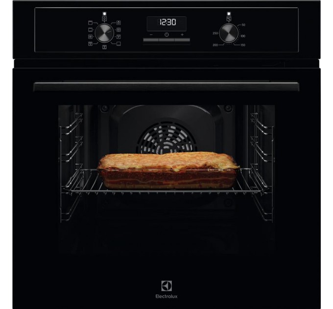 Духова шафа Electrolux електрична, 65л, A, дисплей, конвекція, чорний