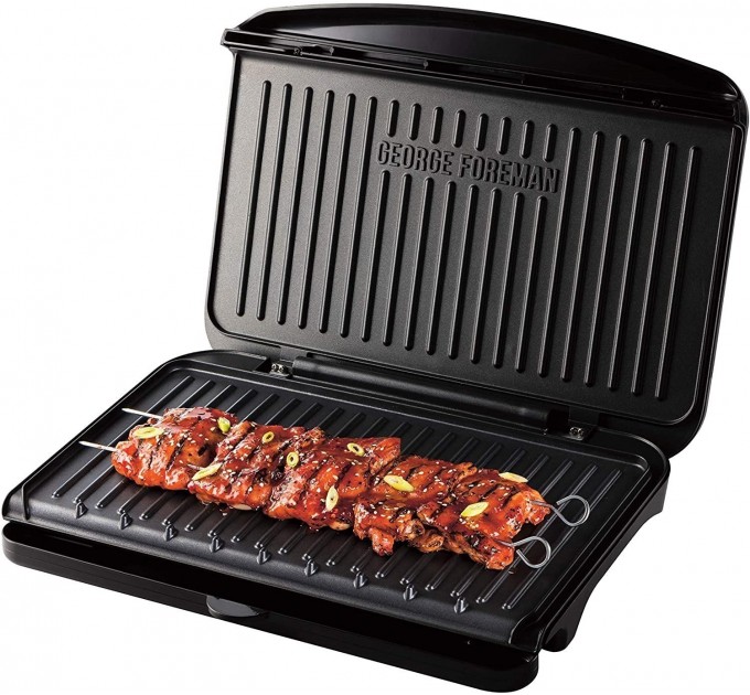 Гриль George Foreman прижимний Fit Grill Large 2400Вт, темп. режимів-1, пластик, чорний