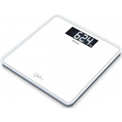 Весы Beurer напольные, 200кг, большой дисплей, AAAx3 в компл, стекло, белый