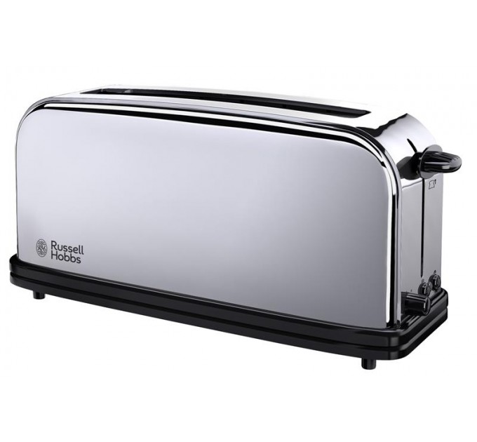 Тостер Russell Hobbs Chester 1000Вт, длинные слоты, металл, серебристый