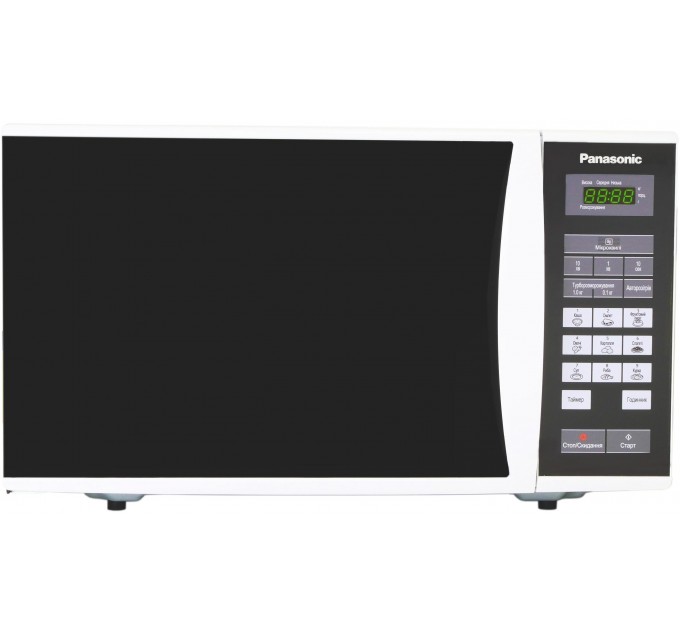Мікрохвильова піч Panasonic, 25л, 800Вт, дисплей, відкрю ручкою, біло-чорний