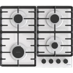 Варильна поверхня Gorenje газова на склі, 60см, чавун, білий