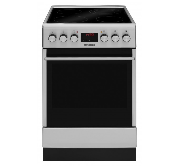 Плита Hansa электрическая стеклокерамическая, 65л, 50x60см, дисплей, конвекция, нерж
